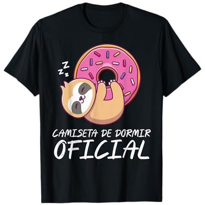 Camiseta de dormir oficial I Lindo perezoso en un donut Camiseta