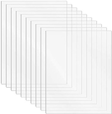 DARENYI 10 Pezzi Lastre Plexiglass 1mm, Pannello Acrilico Trasparente, Lastre Metacrilato per Cornice per Foto, Pittura (15 x 10 cm)