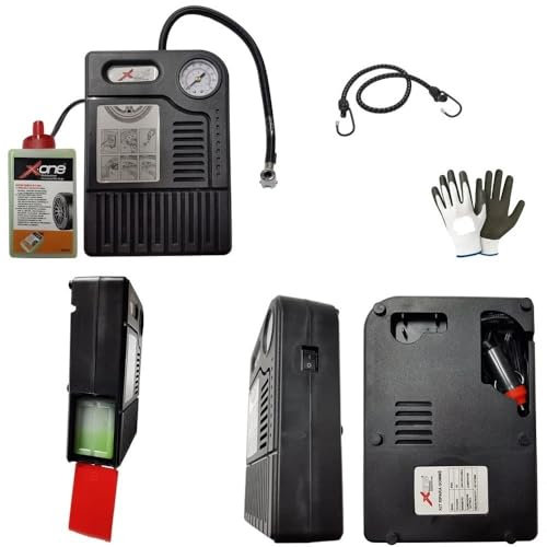 KOMPATIBEL MIT Skoda KIT ZUM AUFPUMPEN UND REPARIEREN VON Reifen FÜR Auto, Motorrad, Roller, Quad, STRAßE, NOTFALLLÖSUNG MIT 1 280-ML-FLASCHE