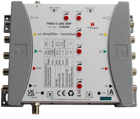Triax TMSA 5 LINE AMP Leitungsverstärker mit 5 Eingängen und 20dB Verstärkung Amplifier