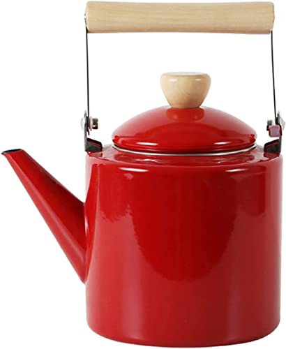 Percolator Coffee Pot Enamel Teapot Induction Furnace Universal Enamel Pot Kitchen Whistle Flat Bottomed Kettle Coffee Pot Kettle