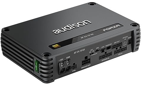 Audison AF C4.10 bit amplificatore DSP 4 canali 4x150W a 2 Ohm | DSP 10 canali, classe D, 600W RMS totali, Hi-Res 24bit/96kHz