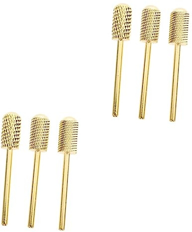 FOMIYES 6piezas Brocas Para Manicura Herramientas De Pulido Para Uñas Acrílicas Diseño Cilíndrico Tungsteno Para Uso Casa o Salón Compatible Taladros Eléctricos De Uñas