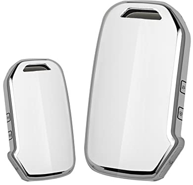 KUNIO Keyless Schlüsselhülle Passt für KIA Soul NQ5 NIRO xceed Sportage GT line Passt für kia Proceed gt Schutzhülle TPU Autoschlüssel Hülle 3 Tasten C Weiß