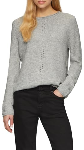 QS Weicher Strickpullover mit Ajour-Detail