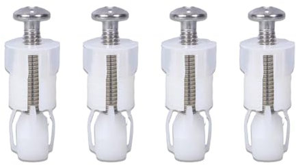 QEQSHQO 4 Pezzi Fissaggi WC Sedile,Fissaggio Vite per Sedile WC,Set di Fissaggio Viti per Sedile WC,Accessori per Sedile WC,Fissaggio Dado di Gomma per Fissare Tavoletta WC,Fissaggio Tavoletta WC