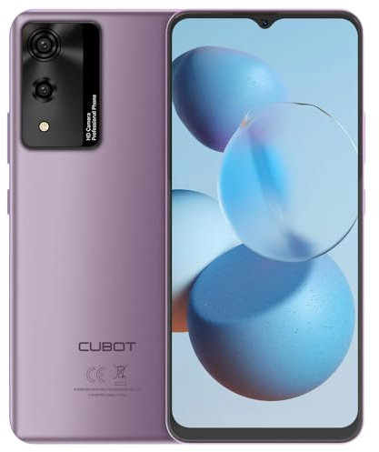 Cubot A10 - Smartphone de 6.6 HD+ de 90Hz, 4GB y 128GB, Cámara 48MP, Batería 5100mAh, Android 14, Procesador OctaCore, Color Morado
