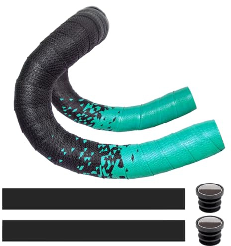 MOCNT Cinta para manillar de bicicleta, de poliuretano, para ciclismo, de carreras, antideslizante, cómoda, resistente a los golpes, color verde claro
