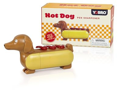 Yobro Mini-Bleistiftspitzer für Kinder - Hotdog-Design mit süßem Dackel-Motiv, handlich & praktisch