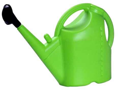 Regadera de 10 l, 8 l, 5 l, 3 l, riego para jardín, flores, jardinería, 2 colores: azul/verde (verde 2, 5 L)