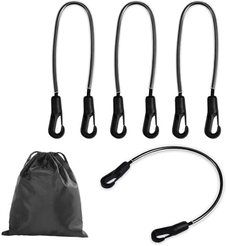 sodeber Elastische Schwanzgurte mit Doppel-Clips, verstellbare Pferdedecken-Verschlüsse, dehnbare Beinbänder für Pferdepflege, 4 Stück