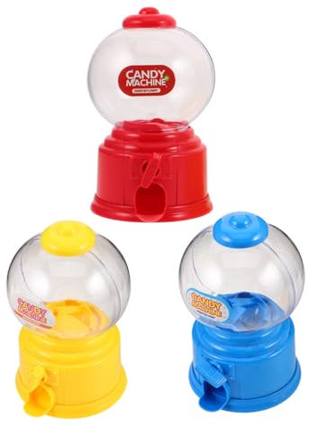 Alipis 3pezzi Distributore Automatico Di Gomme Da Masticare Mini Da Tavolo in Plastica Macchina Per Caramelle Portatile Contenitore Per Snack Per Ragazzo Ragazza e Feste