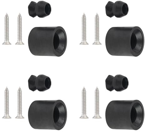 Paquete de 4 accesorios para remolque de caballos, juego de soporte de puerta, parachoques de goma, juego de soporte para puerta para remolque cerrado