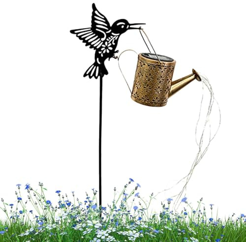 Annaffiatoio luminoso a energia solare | Lanterna solare LED a forma di per la decorazione all'aperto | Decorazione da giardino impermeabile Illuminazione d'atmosfera per patio giardino