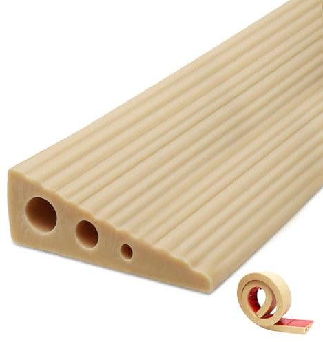 Cnwinu Türschwellenrampen, 100x6.5x2.5CM Schwellenrampe, PVC Rollstuhlrampe Türschwelle, rutschfeste Gummirampe, Auffahrrampen für Rollstuhl, Kinderwagen, Rollator oder e Scooter（Gänsegelb）