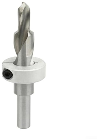 Aluminium-Profilbohrer für M6/M8 für HSS Stufenbohrer mit einstellbarer Tiefensteuerung und Senkkopfstanzung, kompatibel mit Metall, Kunststoff, PVC (M8)