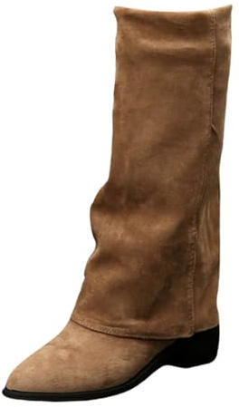 Slouchy Boots Brown – dam vinterskor 38 knästövlar lätta hajstövlar eleganta vinterstövlar varma vinterstövlar mocka damstövlar eleganta halvstövlar bekväma stövlar varma damskor