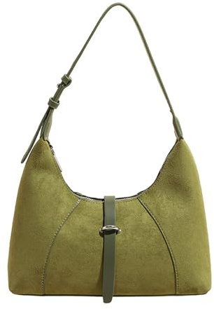 Borsa a Tracolla a Mezzaluna Per Donna Borse a Tracolla in Pelle Scamosciata Sintetica Borsa Pochette Retrò Con Tracolla Regolabile