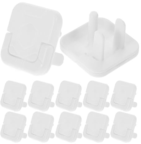 GALPADA Copripresa di Sicurezza Bianco 40 Pezzi per Prese Elettriche a 3 Poli con Linguetta di Trazione Protezione Elettrica Antimanomissione per Facile Installazione per Casa e