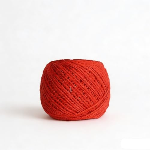 YDJIANCAI Spago di Juta Naturale (1.5mm/2mm/3mm) per Giardino e Piante Rampicanti, Corda di Canapa per Artigianato, macramè, Corda Decorativa per la Casa(Size:2mm 82.02ft(25m),Color:Rosso)