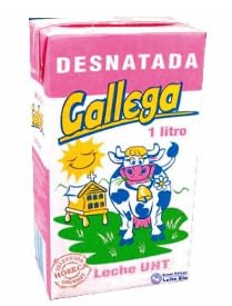 Lait Écrémé (Nature & Pureté de Galice) Lot de 6 Briques de 1 Litre - 0% de Matière Grasse & Goût Authentique