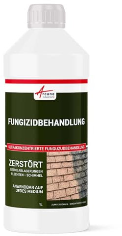 Anti-mousse ultra concentré : fongicide, anti dépôt vert toiture, mur, façade, terrasse, élimine, algues et lichens, 1 L (jusqu'à 250 m²) - ARCANE INDUSTRIES