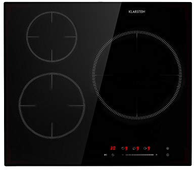 Klarstein Piastra Induzione 3 Fuochi, 5800W Piano Cottura Integrata con Controllo Touch, Fornello Professionale 3 Zone