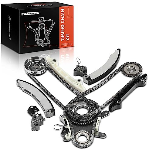 A-Premium Engine Timing Chain Kit W/Tensioner - fits SOHC, 6Cyl 3.7L - Compatible with Dodge, Ram, Jeep & Mitsubishi - Dakota, Durango, Ram 1500, Grand Cherokee, Liberty, Dakota & More, # C393