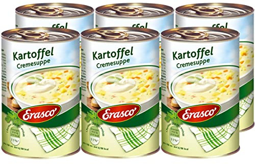 Erasco Lot de 6 soupes à pommes de terre avec brûleur de fumée 390 ml