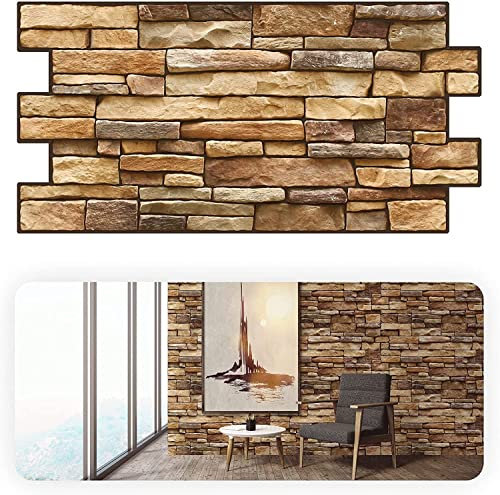 Grace Baltic - Paneles de pared 3D para decoración de pared interior no adhesivos, finos y elásticos, de PVC, Oro (10 piezas / 4.6 m2) (10, Marrón)