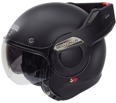 BEON Stratos Motorradhelm - Systemhelm Klapphelme mit Visier und Sonnenblende - Rollerhelm Sonnenblende - Motorrad Helm Damen & Herren - Integralhelm 180° Klappbar - Anti-Kratz-Visier - M