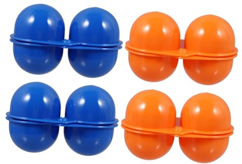 4 Stück Eierträger aus Abs, Portable Eierbox für Camping und Reisen | Eierschutz für Unterwegs, Leicht zu Reinigen, Blau und Orange, Passend für Outdoor Reisen und Camping