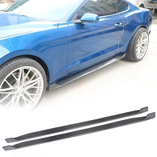 THOMIX Auto Seitenschweller für Ford Mustang GT Coupe Convertible 2015-2019, Seitenschweller Splitter Lip Winglet Diffusor, Auto Seitenrock, Trittbretter Seitenschweller, Auto Zubehör