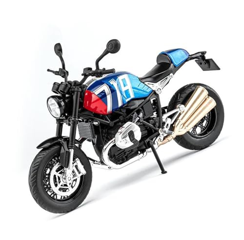 MPODYTSF Maßstabgetreues Modell 1:12 Druckguss-Metall-Motorrad-Modell Geburtstagsgeschenk Ornamente Für BMW R Nine T Scrambler