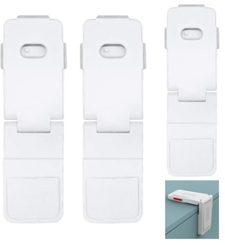 3 Pezzi Blocca Cassetti per Bambini, Chiusura Cassetti per Bambini, Blocco cassetti, Chiusure Bambini per Armadietti Frigoriferi, Nessun Trapano Necessarioc