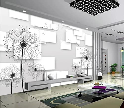 XLMING Simple Gris Noir Et Blanc Papiers Peints 3D Maison Salle à Manger Canapé Chambre Salon TV Mur-430cm×300cm