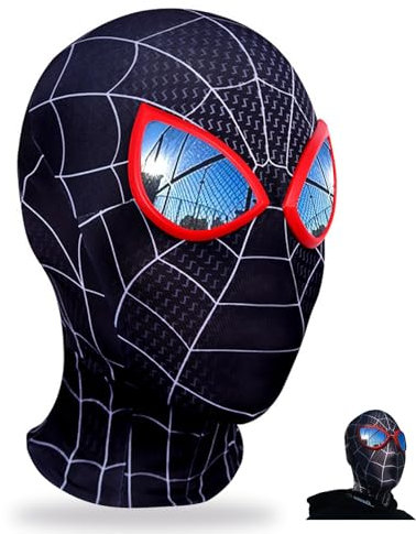 YONEEKSS Spider Mask, Superhero Hero Mask for Kids Adult Halloween Mask, 3D Printing Lycra Spider Masks Cosplay Costumes Movie Role Party Props
