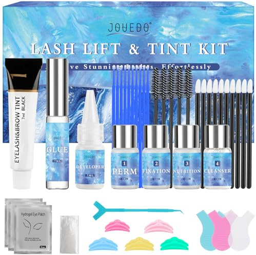 Jouedo Wimpernlifting Set, Wimperndauerwellen, Lash Lifting Kit für Anfänger, professionelles Wimpernlifting Set für Zuhause, langanhaltender Schwung