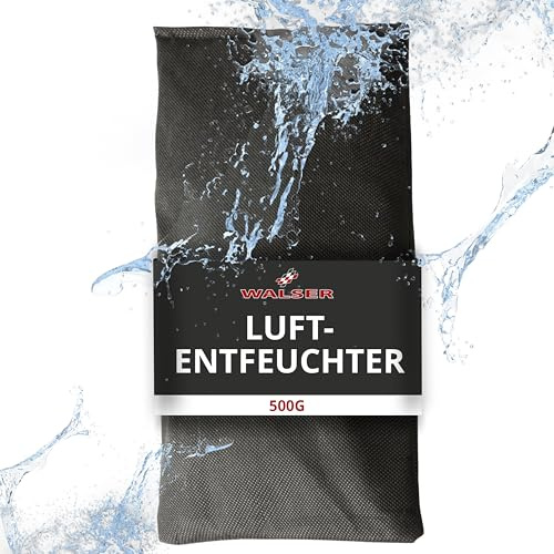 Walser Deumidificatore per Auto, Cuscino deumidificatore Riutilizzabile, deumidificatore per Auto Inverno/Estate, deumidificazione dell'Aria Interna dell'auto 19x14x3 cm Nero