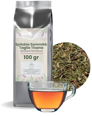 PATRIZIO BRESEGHELLO - Sommità Epilobio Tagliata per Tisana Diuretica 100 g - Anti Infiammatorio per Benessere Prostata e Vie Respiratorie - Epilobio Naturale No Aromi Aggiunti