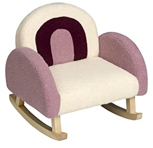 Gift Mark - Plush Kids Rocking Chairs - Dark Pink
