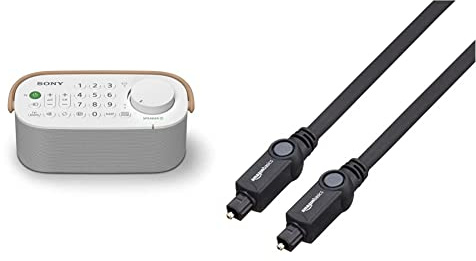 Sony SRS-LSR200 Wireless Handy TV Speaker (Bianco) & Amazon Basics Cavo audio ottico digitale Toslink, 1 m