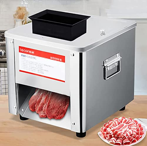 JIADUOFU Affettatrice elettrica per Uso Domestico, affettatrice per Carne, Macchina per Carne tritata, Macchina per Carne macinata, Piccola affettatrice per Carne in Acciaio Inossidabile,15mm