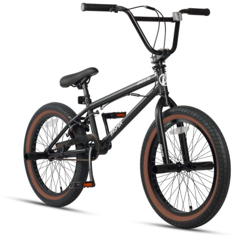 AVASTA Hesper-K 20 Zoll Freestyle BMX-Fahrrad mit Gyro und 4 Pegs – für Kinder von 6 bis 14 Jahren, Jugendliche und Einsteiger