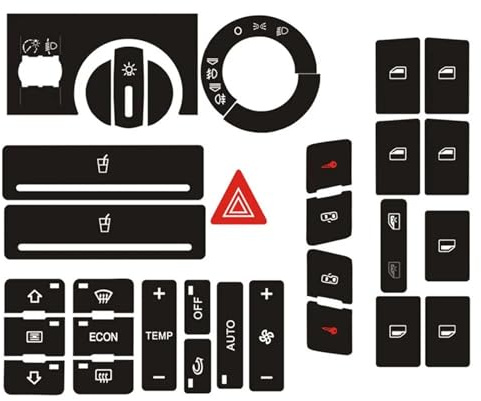 Compatibile con per A2 1996-2003 autoradio ESP fari pulsante di regolazione riparazione usurato interruttore manopola adesivo Interni automobilistici