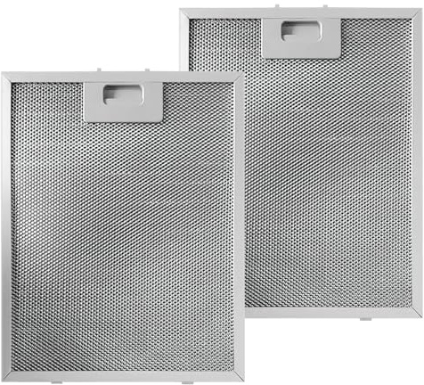 Rukjmqi 2 Pieces Cooker Hood Filter, Range Hood Filters, 30.5x26.7x0.9cm Metal Grease Filter For Cooker Hood, 5-Layer Aluminum Replacement Mesh For Home Kitchen Restaurant Exhaust System