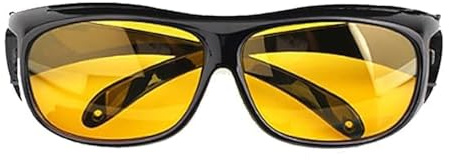 Nachtfahrbrille, Passend Über Korrektionsbrillen, Blendfrei Für Nachtfahrten | Polarisierte Nachtfahrbrille Für Brillenträger | Sportbrille Mit Wind- Und Sandschutz, Leicht, Für Damen Und Herren