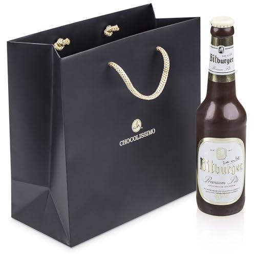 Bierflasche aus Schokolade - Schokoladengeschenk für Männer | inklusiv Geschenktasche | Geschenkideen | Vater | Papa | Vatertagsgeschenk | Geschenkset zum Vatertag | Mann | Freund