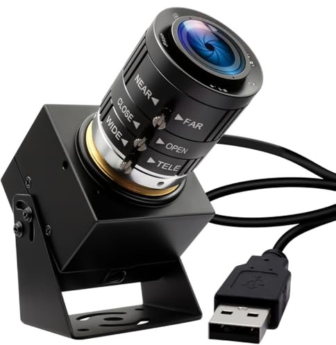 ELP 120fps USB Kamera 4K High Speed ​​Webcam Golfschwungkamera 12MP mit 3-Fach manuellem optischem Zoomobjektiv Lightburn Kamera Plug and Play für Raspberry Pi Windows Linux Mac OS