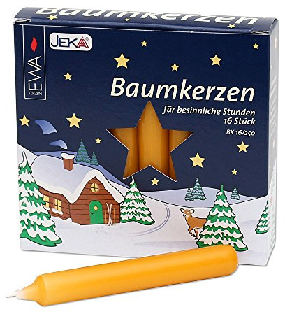 Sigro 16 Stücke Baum Kerzen, 14 x 115 mm, Natur